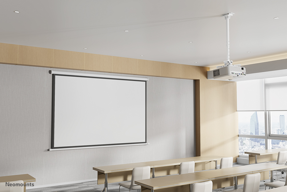 Neomounts CL25-540WH1 Soporte de techo para proyector - alt. 60,5-90,5 cm - fácil montaje - movimiento completo